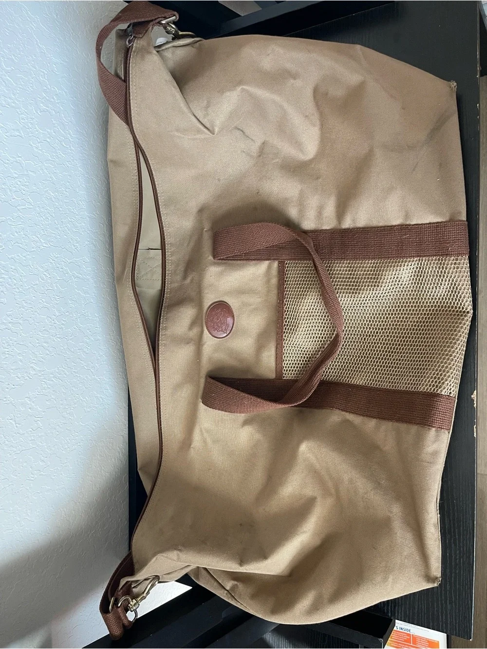 Men's Brown Canvas Weekender Bag